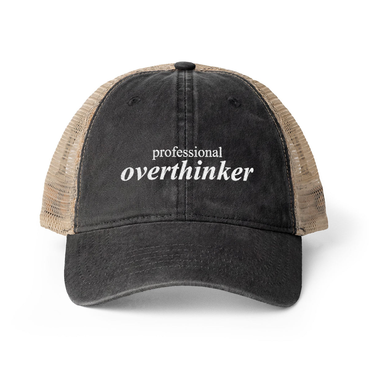 Professional Overthinker | Funny Embroidered Trucker Hat