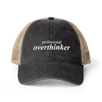 Professional Overthinker | Funny Embroidered Trucker Hat