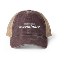 Professional Overthinker | Funny Embroidered Trucker Hat